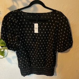 Ann Taylor Facory Blue Cotton Top